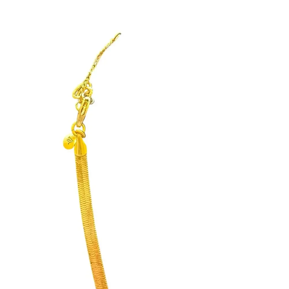 Madewell M0923 Herringbone Chain Necklace Vintage Gold One Size NWT - Picture 7 of 10